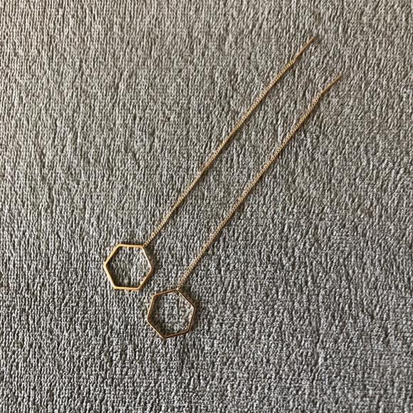 GEOMETRIC DROP EARRINGS - Picture 4 of 7